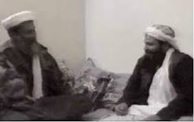 Osama bin Laden with Bosnian jihad veteran Khaled al-Harbi (on right), Afghanistan, November 2001