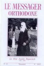 Насловница броја часописа - Le Messager orthodoxe - Православни весник - посвећеног оцу Јустину 1981.