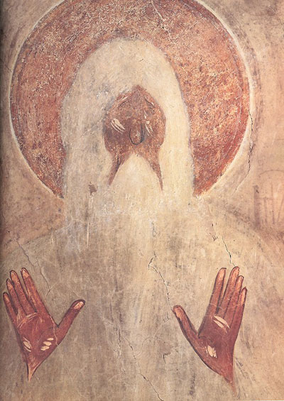 Свети Макарије, остаци фреске Теофана Затворника, Црква Преображења, 1378. година, Велики Новгород, Русија