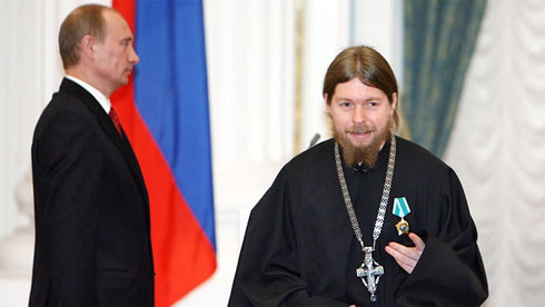 Владимир Путин и архимандрит Тихон