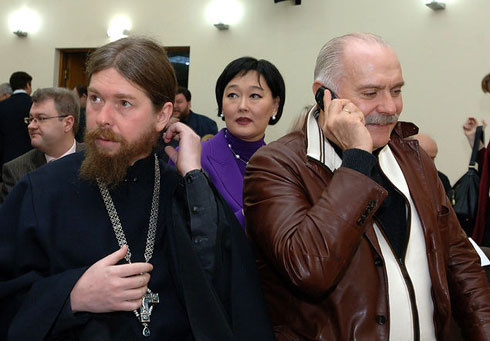 Архимандрит Тихон и режисер Никита Михалков 