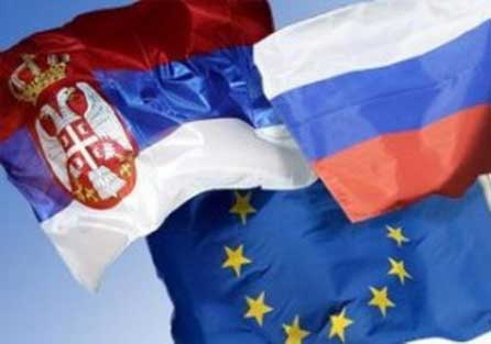 Заставе Србије, Русије и ЕУ
