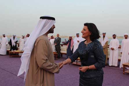 Шеик Бин Зајед дочекао Атифете Јахјагу у својој председничкој палати