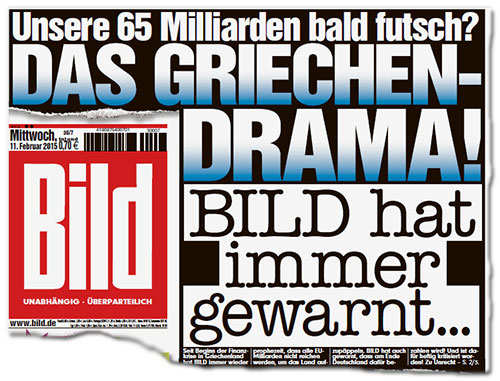 Grčka drama! Bild je oduvek upozoravao, Bildblog