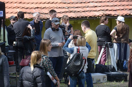 Београд, 22.04.2015 - почетак снимање игране ТВ серије „Чизмаши, по делу Драгослава Михаиловића и режији Дејана Зечевића, у касарни Топчидер