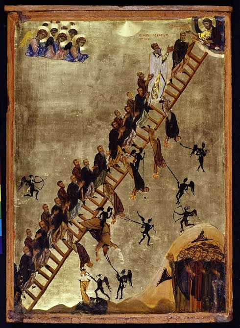 Чувена икона Лествице из синајског манастира Свете Катарине, инспирисана чувеном књигом светог Јована Лествичника о духовном успињању