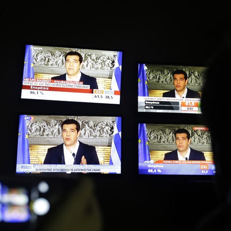 Телевизијско обраћање грађанима: Алексис Ципрас (Фото: АП)