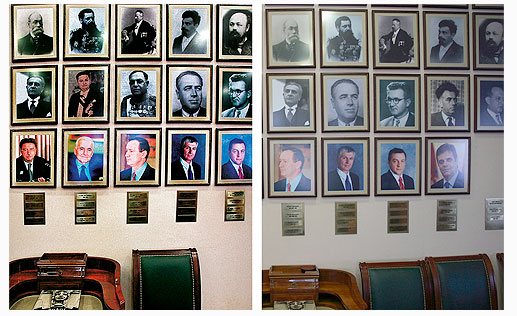 Исти зид у Влади Србије, десно без Милана Недића (извор: Време, 2009)