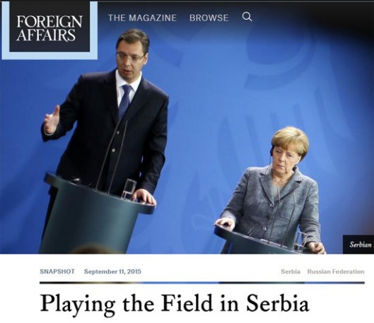 Изглед текста на сајту Форин аферса