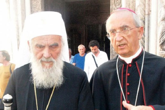 Патријарх Иринеј и надбискуп Пуљић (Фото: Надбискупија задарска)