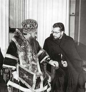 Митрополит Никодим Ротов и језуита Мигуел Аринц, Лењинград 1971. године