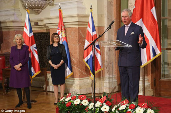 Принц Чарлс говори на пријему у Скупштини Србији који је приредила Маја Гојковић