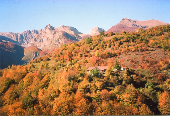 Данашњи изглед завичаја Комнена Бећировића (Љевишта у јесен)