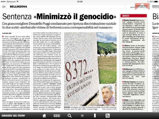 Осуда Донатела Пођија за вербални деликт у Швајцарској