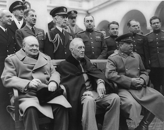 Черчил, Рузвелт и Стаљин на Јалти 1945. (Фото: Википедија)