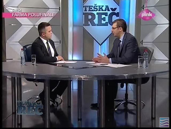 Вучић током једног од гостовања у "Тешкој речи"