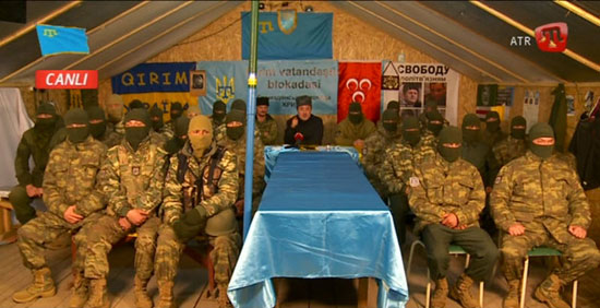  Борци муслиманског батаљона, распоређеног поред границе Крима