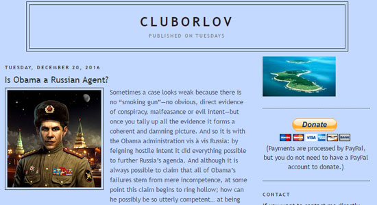 Изглед текста на сајту "Клуб Орлов"